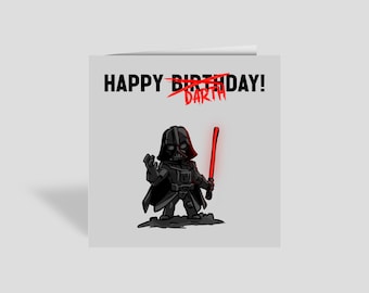 Födelsedagskort - Darth Vader-tema