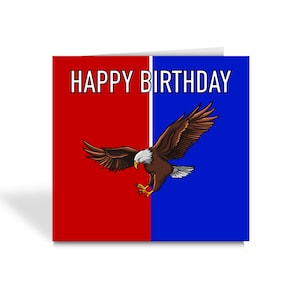 Crystal Palace inspirierte Geburtstagskarte - Happy Birthday - Adler