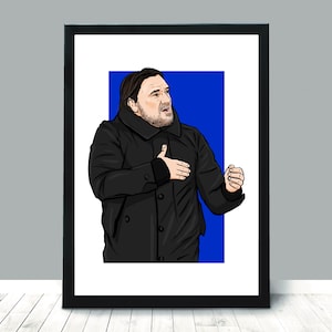 Daniel Farke - Leeds United Illustration Print - LUFC