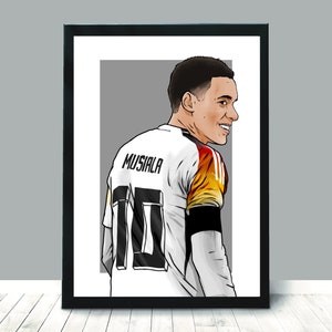 Jamal Musiala Germany Illustration Print - Football