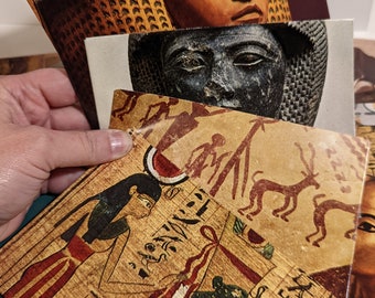 A2 Upcycled ancient Egypt envelopes for snail mail and pen pals, stationery