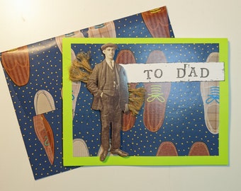 Handmade card for dads -- dad's birthday, father's day, or just because -- blank inside