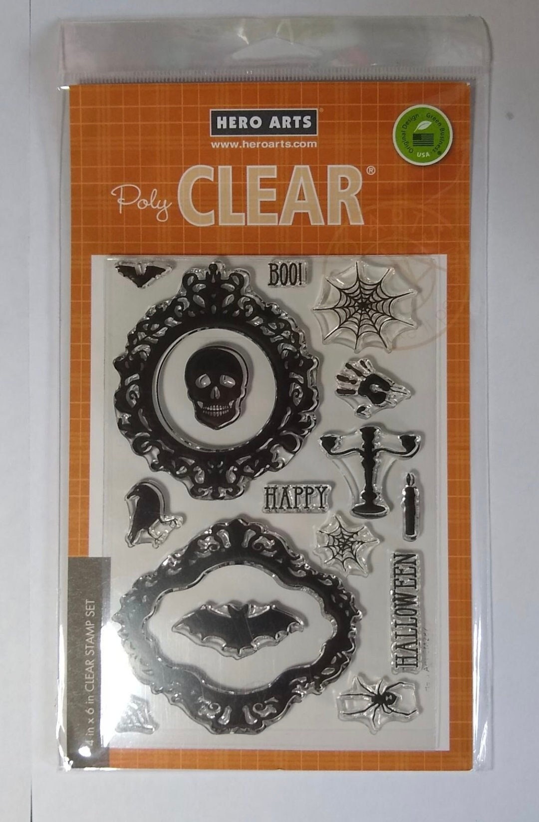 Hero Arts Halloween Mirror Poly Clear Stamp Set Etsy