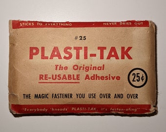 Vintage Plasti-tak Re-usable Adhesive Magic Etsy