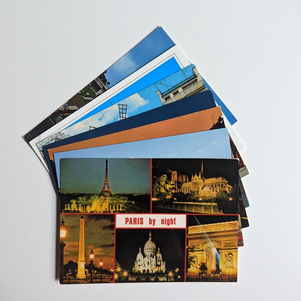 Choice of Paris France vintage postcards, mostly from 1960s to 1980s