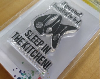 Snarky Sleep in the Kitchen photopolymer stamp from Colorplay/Photoplay Paper ~*~ new in package