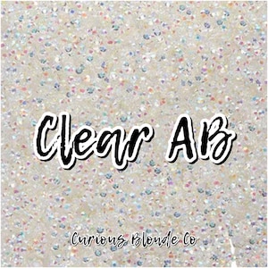 CLEAR AB RHINESTONES transparent resin rhinestone ss6 ss10 ss16 aurora borealis sparkle cinderellas glass slipper | nail art | craft bling