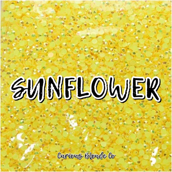 SUNFLOWER AB RHINESTONES citrine yellow ab ss10 ss16 bling resin rhinestone diy flatback nail art | craft | bling