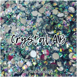 CRYSTAL AB RHINESTONES ss6 ss10 ss16 ss20 nail art | craft | bling | craft | diy | wedding | rhinestone | silver base | aurora borealis