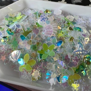 GIZMOS A PLENTY | whoozits and whatzis galore | sequins | colourful shapes | iridescent  | holographic | sparkle flakes | 5grams