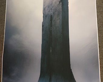 Monolith Dystopian Beksinski Style Poster 18x24in