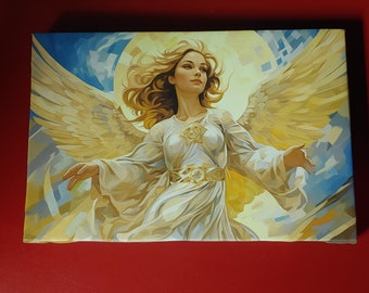Heavenly Angel Canvas Print Wall Art 9x6