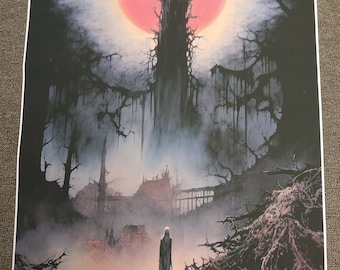Horror Creature Zdzislaw Beksinski Style Poster 18x24in