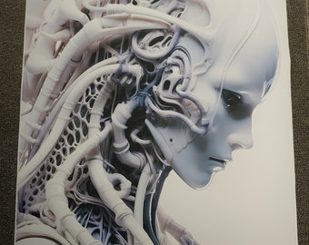 HR Giger Biomechanics Inspired 4x6 Picture Frame, Red