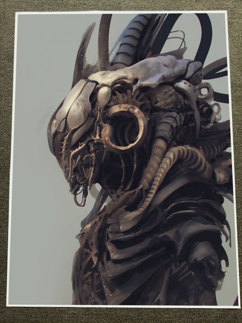 Biomechanical Creature HR Giger Inspired Alien With Detailed Mechanisms ...