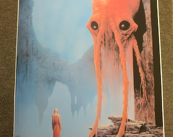 Horror Creature Zdzislaw Beksinski Style Poster 18x24in