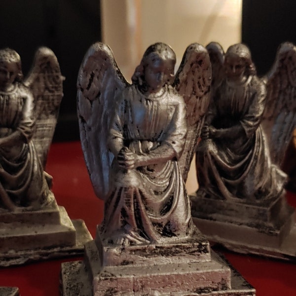 Silver Angels Statue Etsy
