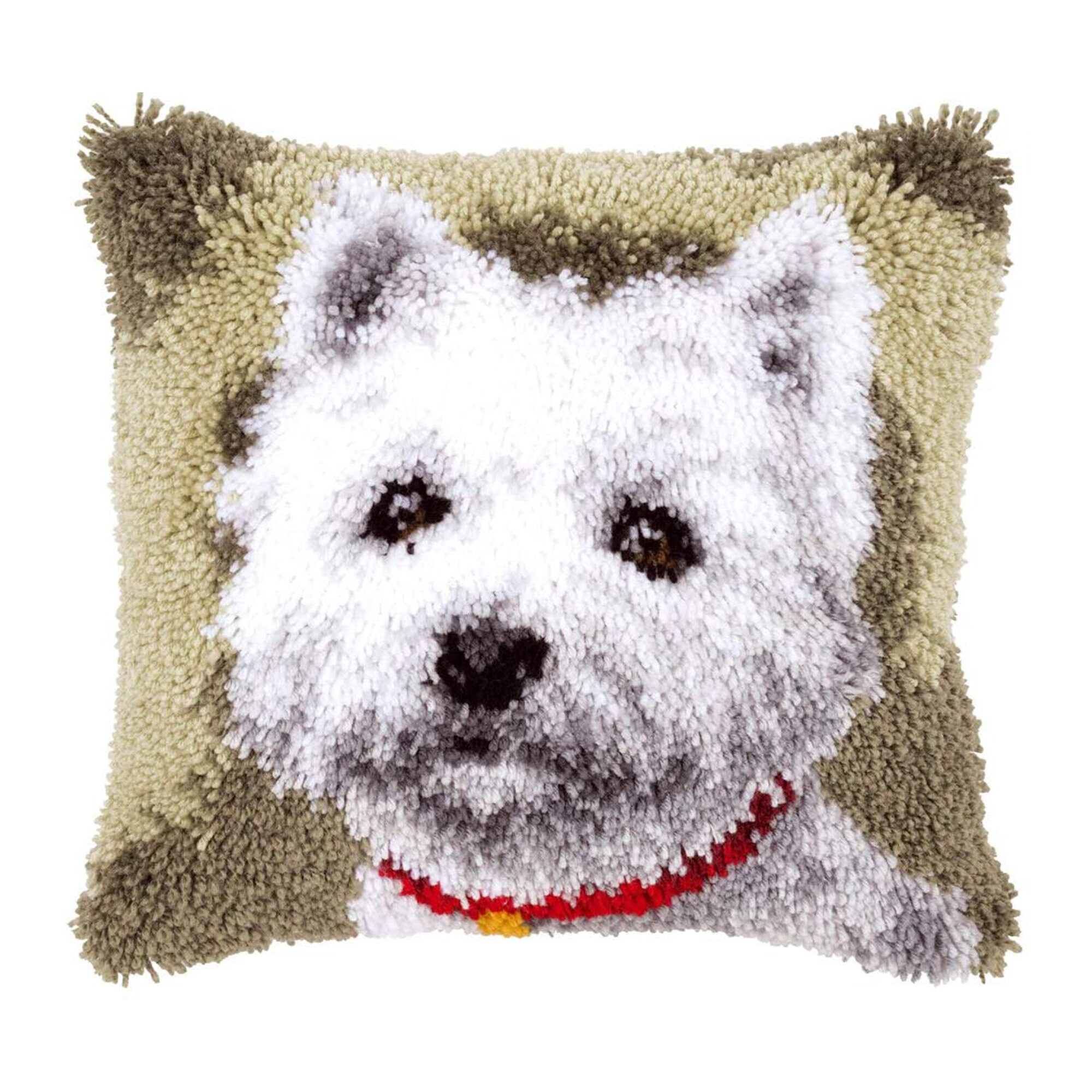 Latch hook kit dog embroidered pillowcase Etsy