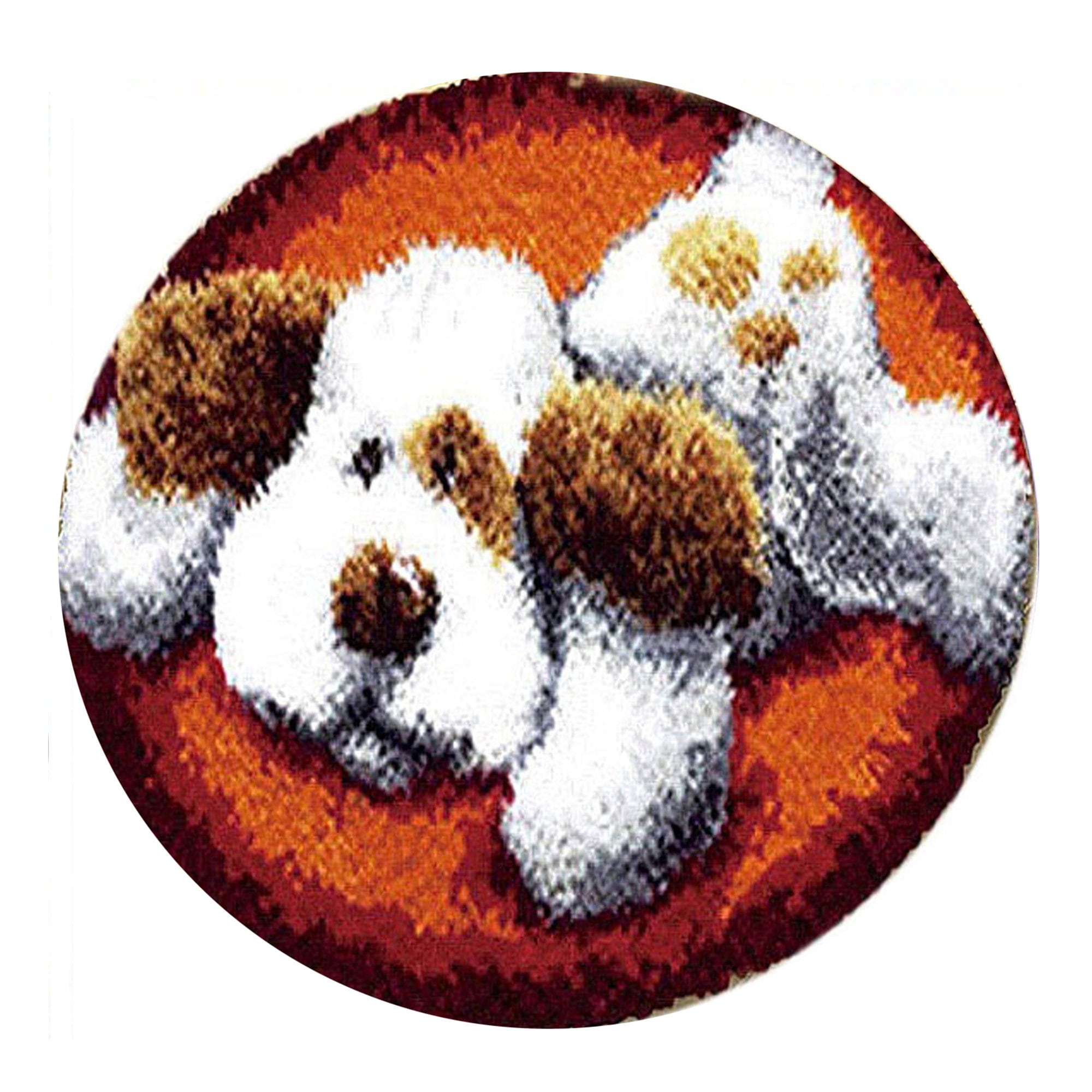 Latch Hook Kit White Puppy Rug Etsy