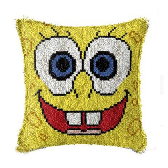 Latch hook kit cartoon SpongeBob embroidery pillowcase Etsy