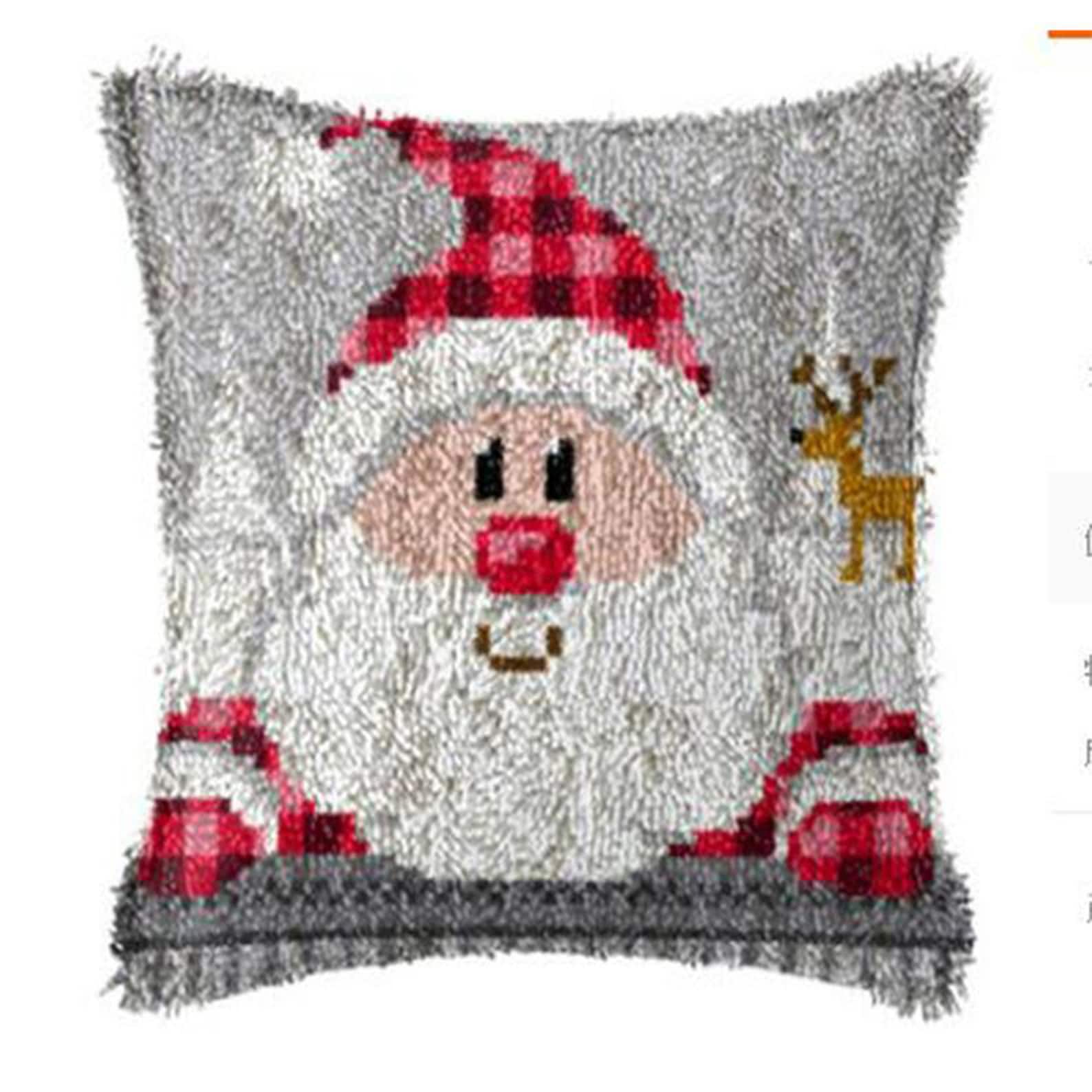 Latch Hook Kit Santa Pillowcase Kit Etsy UK