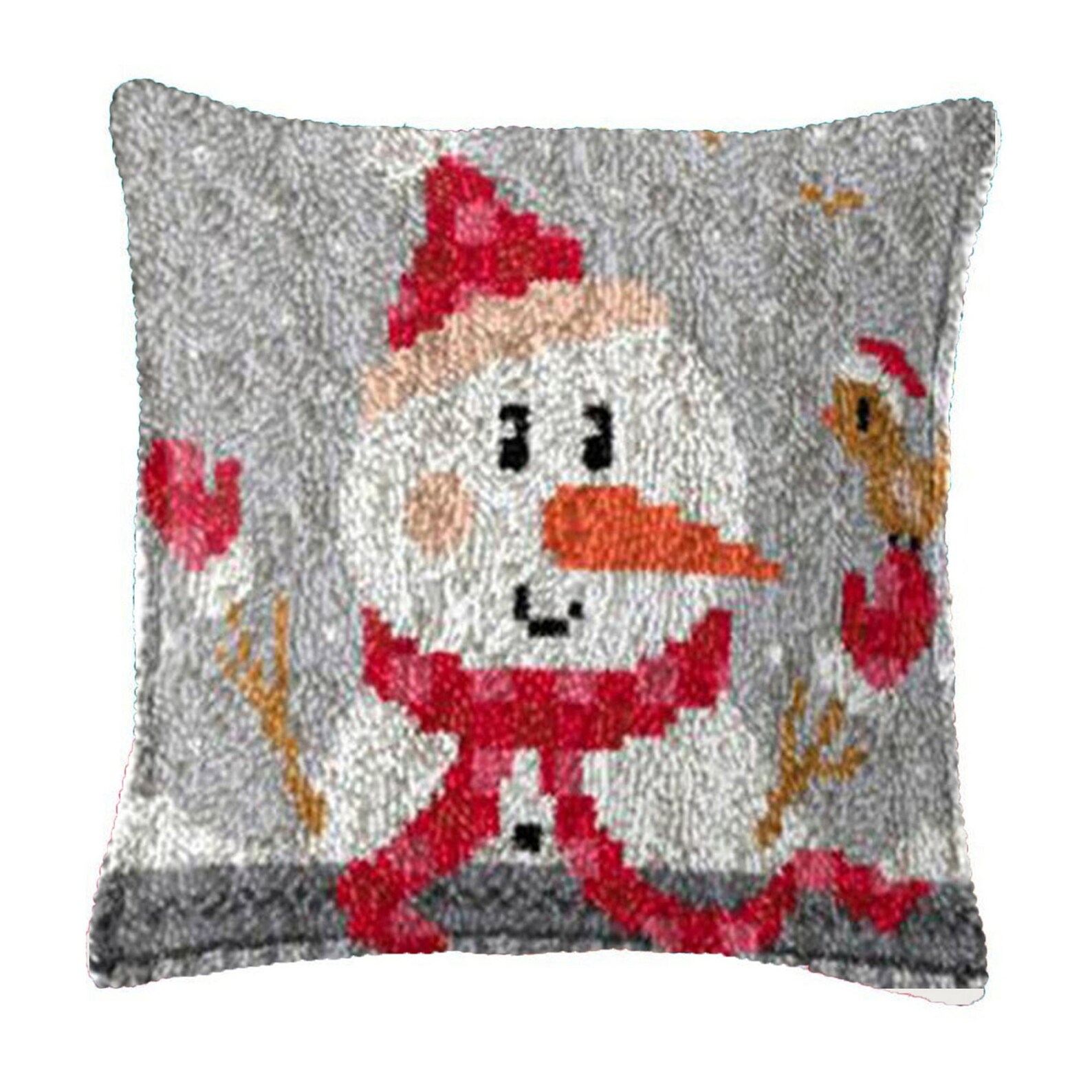 Latch hook kit Christmas snowman pillowcase Etsy