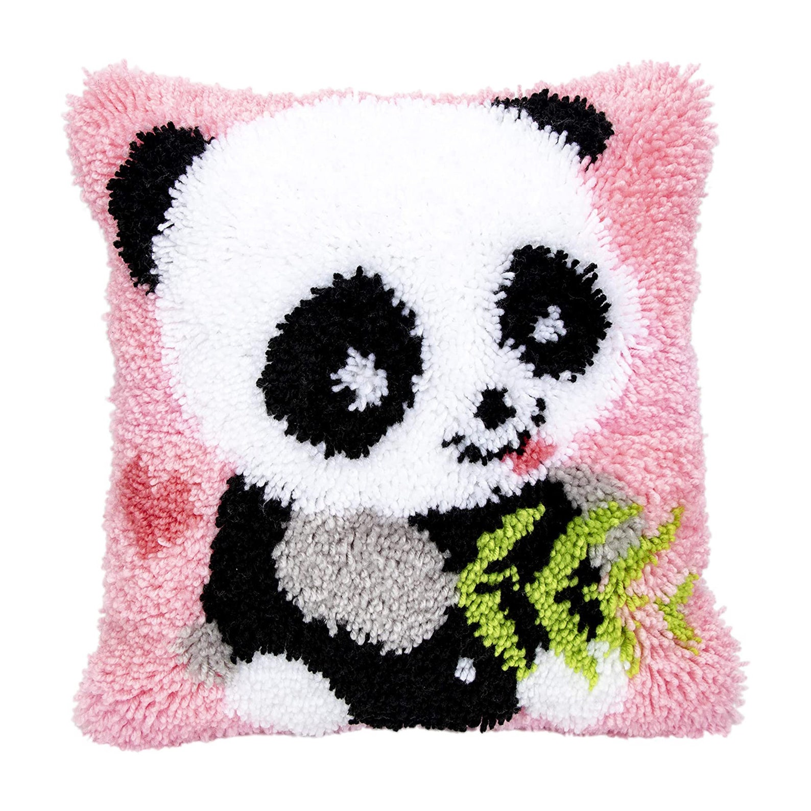 Latch hook kit panda embroidery pillowcase Etsy