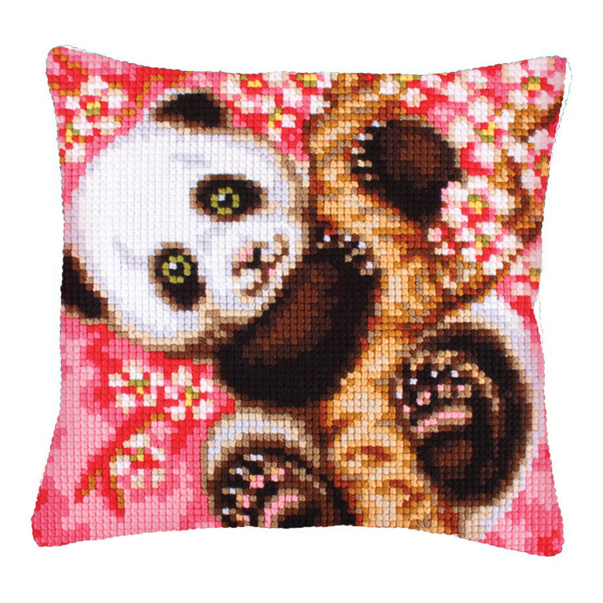 Latch hook kit panda embroidered pillowcase Etsy