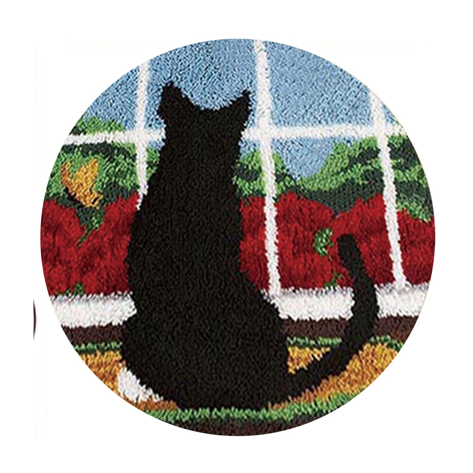 Latch Hook Kit Black Cat Rug Etsy
