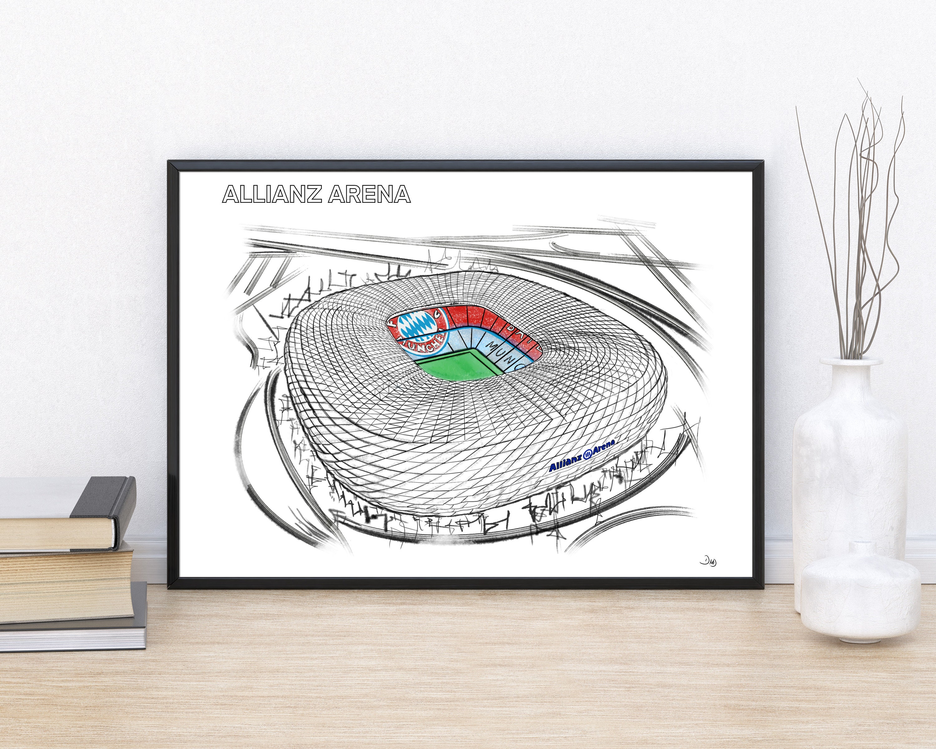Allianz Arena Stadium FC Bayern Munich Football Print | Etsy UK