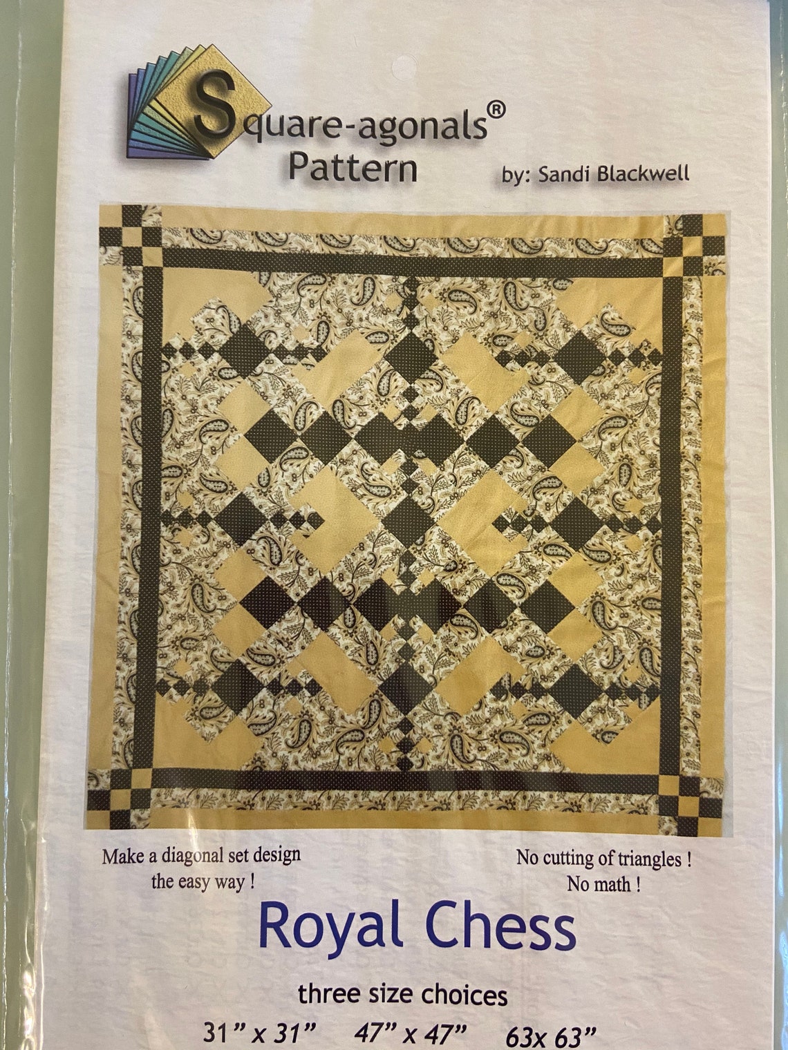 Royal Chess Quilt Pattern 97 by Squareagonals Patterns Etsy