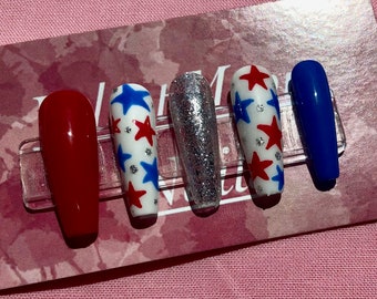 4th of July Press on Nails