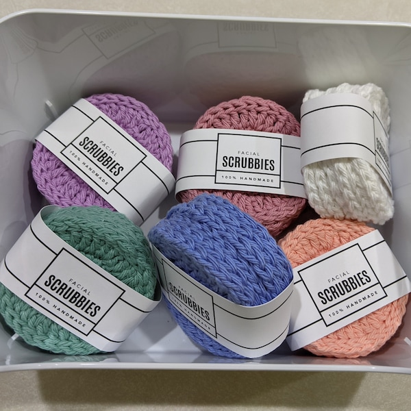 Crochet Face Scrubbies / Rounds - 100% Cotton, Reusable, Eco-friendly