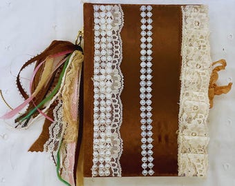 Handmade Hard Cover Vintage Style Junk Journal (altered book)