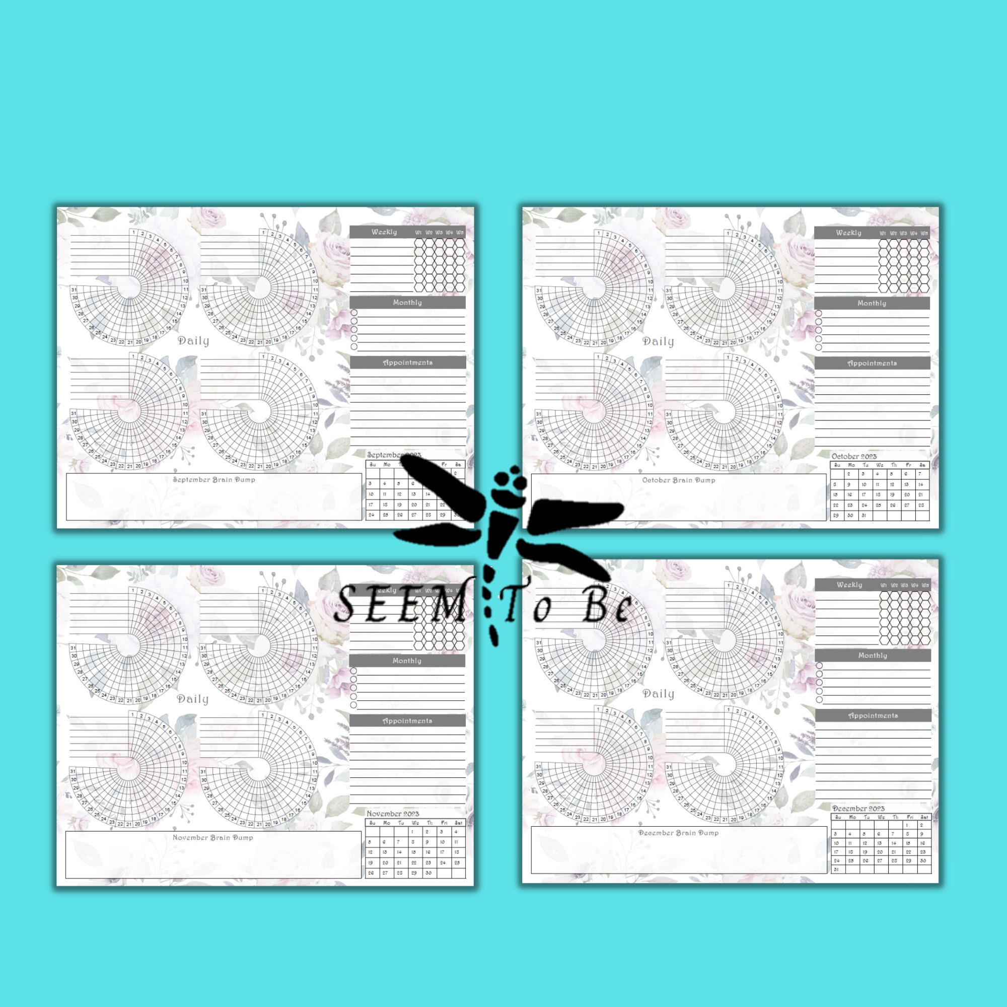 Tracker Chart.pdf Habit Tracker Chart Planner With Calendars Circle Progress Charts Chore ...