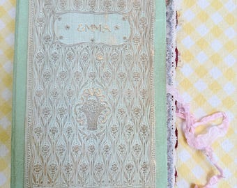 Fabric "EMMA" Junk Journal – Tea & Coffee Dyed Pages – Handmade Blank