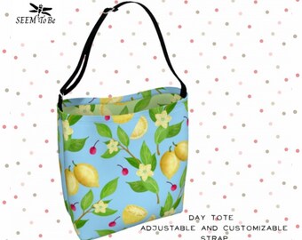 Lemon Tote Bag | Beach Bag | Neoprene Over the Shoulder Tote