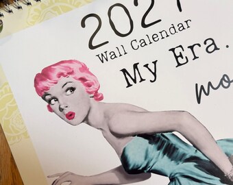 2027 Wall Calendar | Cheeky Vintage Women | January to December | Gift for Wife