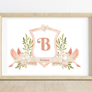 Custom Baby Crest Wall Art for Nursery | Personalized Nursery Decor | Unique Baby Shower Gift Idea