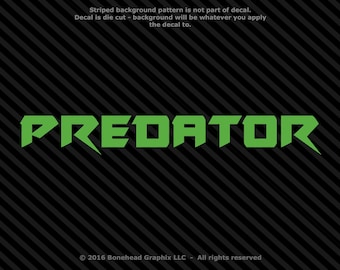 Predator Text - Decal for Laptop, iPad, Window - 30 Colors