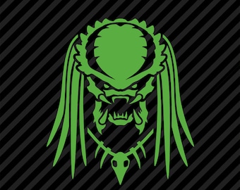 Predator Inspired Skull Vinyl Decal - 25 Colors