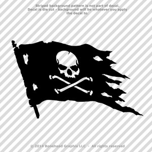 Pirate Flag Jolly Roger Vinyl Decal - 25 Colors