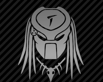 Predator Mask Inspired Skull Vinyl Decal - 25 Colors