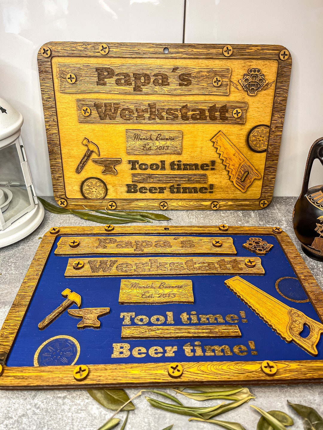 Werkstatt Schild 30x20cm - Lustige Regeln Für Garage & Werkstatt Im Retro-Design