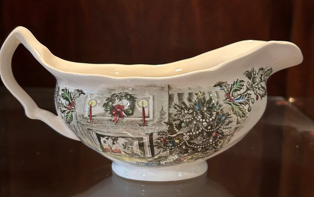 Johnson Bros. Christmas Gravy Boat Etsy