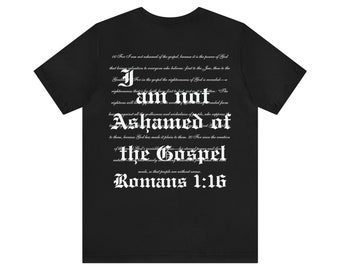 Romans 1:16 Jersey Short Sleeve Tee Preppy Christian shirt, Religious Tshirt