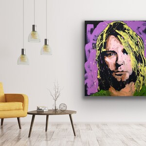 Kurt Cobain Pop Art Portrait - Digital Download - Printable Wall Art - Etsy