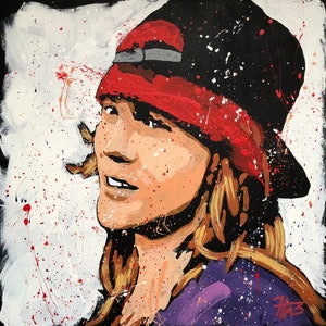 Young Axl Rose Pop Art Portrait - Digital Download- Printable Wall Art