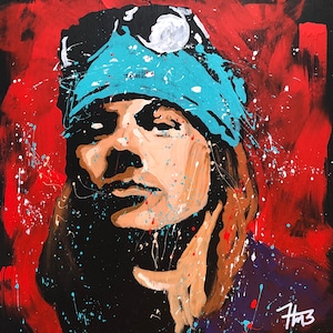 Axl Rose Pop Art Portrait - Digital Download - Printable Wall Art
