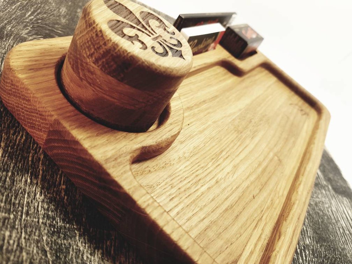 Blunt Rolling Tray Station Natural Oak Wood Joint Roll Tray Etsy